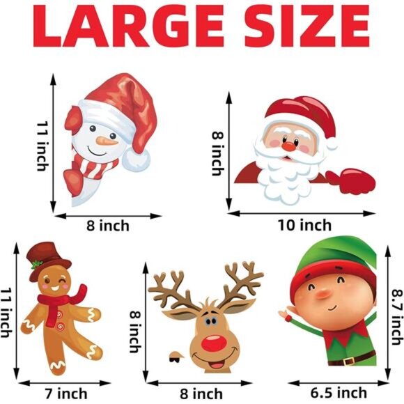 Christmas Window Clings - Indoor Holiday Decorations - Picture 5 of 7